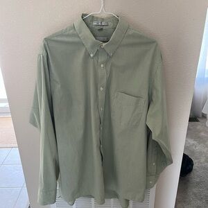 Geoffrey Beene Green Casual Button Down Shirt